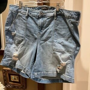 Torrid Denim Jean Shorts Cuff Raw Hem